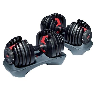 40Kg Peralatan Gym Fitness Lifting Weight Bench Adjustable Dumbbells Set