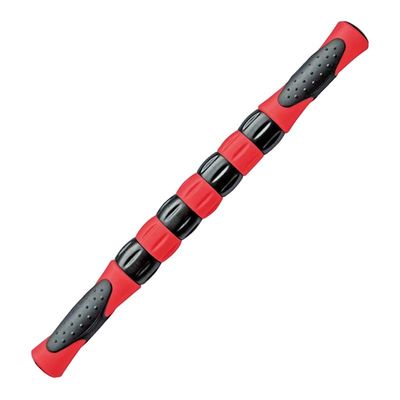 TPR Bantalan Otot Pijat Roller Stick 44cm Yoga Club Merah Hitam